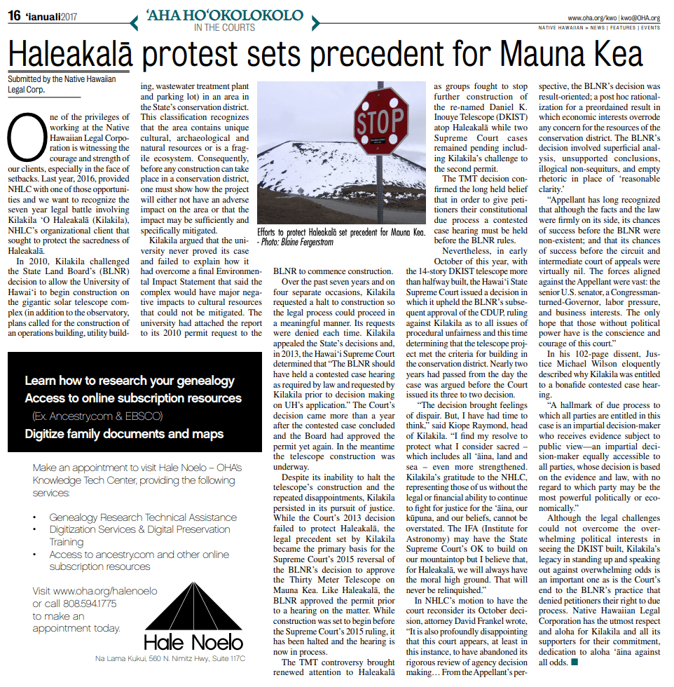 Haleakalā protest sets precedent for Mauna Kea