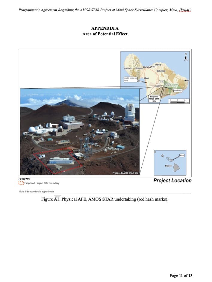 Appendix A, page 11 of 13: Area of Potential Effect map, headed Programmatic Agreement